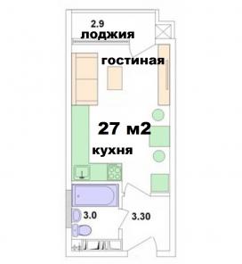 Квартира в Анапе, лучшая цена, рядом море