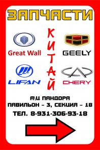 запчасти для КИТАЙСКИХ АВТО