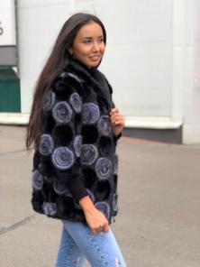Вязанная норка импортный мех, куртка