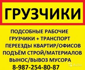 Грузчики Тимуровцы Разнорабочие Переезды Слом