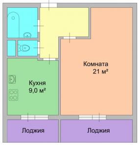 Успейте приобрести отличную 1-комнатную квартиру.