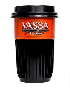 Кофе молотый VASSA в стакане с натуральным сиропом "Карамель".