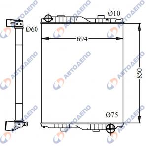 Продам Радиатор охлаждения двигателя NISSAN DIESEL, UD 2000- арт. NI-0264-53