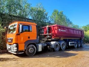 Седельный тягач 6х4 MAN TGS 26.440 и самосвальный полуприцеп 30 кубов Wielton NW-3
