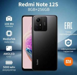 Xiaomi смартфон redmi note 12s 8/256 гб, черный но