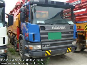 Бетононасос KCP 48ZX200, шасси Scania 2007г, длина 47м.