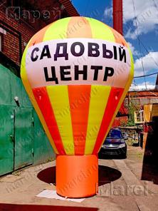 Надувная реклама - большие надувные шары на опоре с логотипами для рекламы
