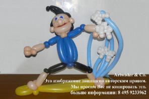 Фигурки из воздушных шаров на детский праздник.