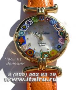 Муранское стекло. Часы женские из Венеции (Murano Glass), японский механизм.