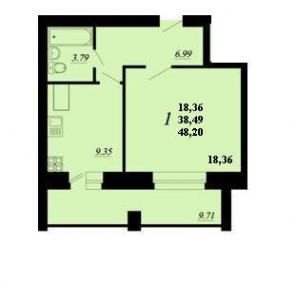Продам 1 комнатную квартиру по ул.Попова, д.125
