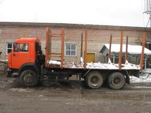 Сортиментовоз КамАЗ-6382 с прицепом МАЗ-837810-20 сортиментовоз