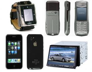 Китайские сотовые телефоны, наручные GSM часы телефоны и лучшие копии Vertu, i-Phone, NOKIA, и многое др.
