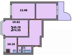 Продается 3 ком квартира в новом доме ул. Полярная 14к1