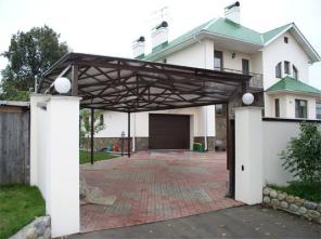 Навесы из сотового поликарбоната, навесы для автомобиля, подъездные козырьки