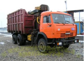 Ломовоз-самосвал на базе КамАЗ 53229-1041-15 с краном