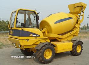 Автобетоносмеситель с самозагрузкой fiori db460sl - мобильный бетонозавод на шасси 4х4 3 режима управления поворотом всех колёс,