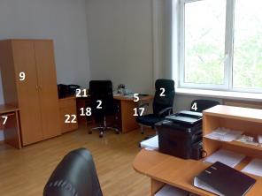 Набор офисной мебели б/у (3мес.) для 4-х сотрудников в отл.сост.