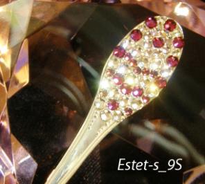 Серебряные, посеребренные ложки с кристаллами Swarovski (Сваровски).