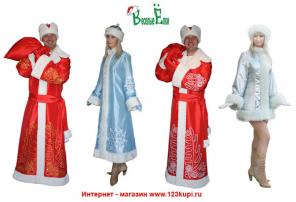 Новогодний костюм Деда Мороза и костюм Снегурочки оптом и в розницу от производителя. Доставка по Москве, отправка во все регионы