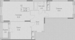 Продаю 2 к.кв. (71,6 м), 3100000 руб., Раменский р-н, пос.Дубовая роща