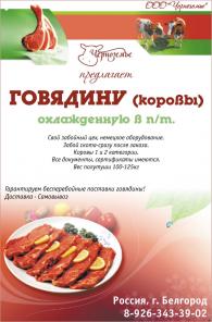 Говядина охлажденная. мясо оптом.