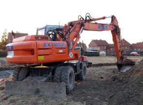 Колесный экскаватор Hitachi EX165W, экскаватор колесный Hitachi EX165W, продажа колесного экскаватора Hitachi EX165W