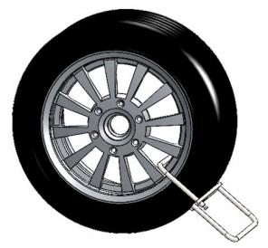 Противоугонное устройство. Блокиратор колеса БК-У, wheelclamp.