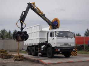Ломовоз на шасси КамАЗ-53229 с КМУ