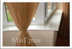 Подоконники и столешницы из Staron®, Corian, МиГран.