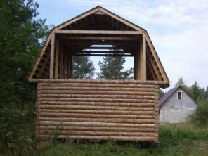 Срубы, дома, бани из окоренного бревна