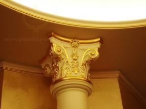 Сусальное золочение. Позолота лепнины сусальным золотом и поталью.