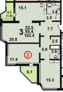 Продается 3-х комнат. квартира, новый мкр. Щитниково