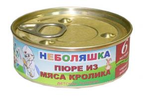 Детское питание, пюре "Неболяшка"