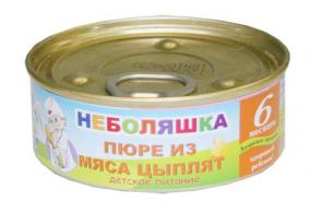 Детское питание, пюре "Неболяшка"