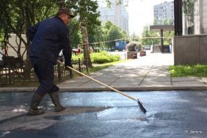 Жидкий асфальт для дорог и тротуаров