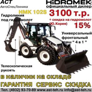 Экскаваторы-погрузчики Hidromek НМК 102В и НМК 102S