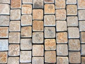 Гранитная брусчатка окатанная 10x10x4 1350р. м.кв.