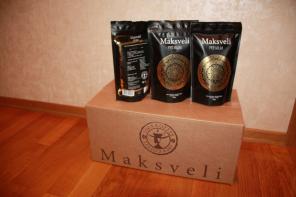 100% натуральный растворимый сублимированный кофе Maksveli