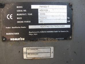 Колёсный Экскаватор Komatsu PW160-7K 2006г.в.
