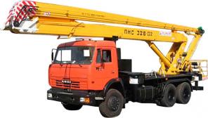 Автовышка ПМС-328-02 на шасси КамАЗ-65115