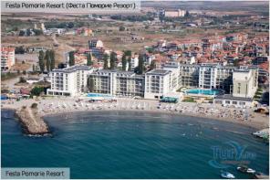 Продается 1-комнатная квартира на первой линии в комплексе "Festa apartmens Pomorie" на самом южном пляже города Поморие, Болгария