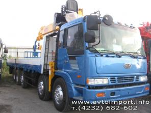 Грузовик с краном Kia Granto 2004, борт 25т, стрела 7,3т-НОВАЯ