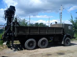 Камаз 4310 самосвал сельхозник с манипулятором.