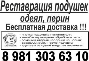 Реставрация пухо-перьевых изделий "Храпуня"(чистка подушек,одеял и перин)