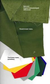 Шторы брезентовые, жалюзи, пологи, тенты, рукава, мешки, одежда, брезент