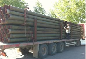 Продам трубу 219х3,5 грунтованная - большой объём! Вся труба по 6 метров, вес - 124 кг/шт.
