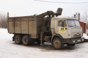 Ломовоз КАМАЗ с манипулятором