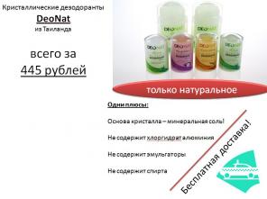 Дезодоранты DeoNat. 445p