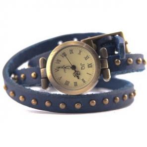 Дизайнерские винтажные часы Vintage Dark blue №105