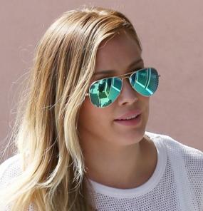 Яркие зеркальные очки Ray Ban Aviator (Рэй Бан)